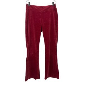 VINTAGE Georgiou Red Velvet Womens Pants sz 10 Christmas Holiday Party Flared